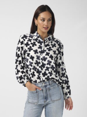 Charlotte Shirt - Navy Flowers