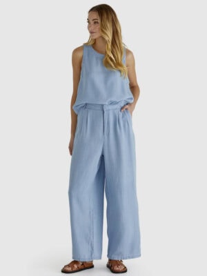 Sass | Rye Pant - Chambray