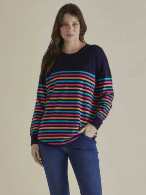 Sophie Knit Jumper - Rainbow Stripe