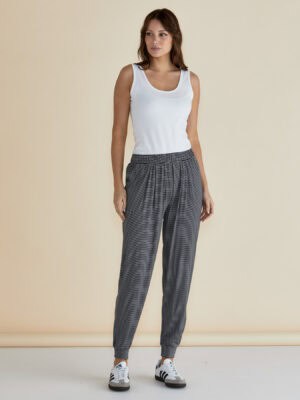 Paris Pant - Charcoal Stripe