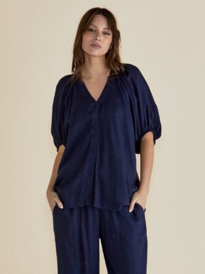 Asher Blouse - Dark Blue
