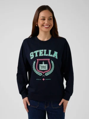 Classic Sweater - Retro College - Navy