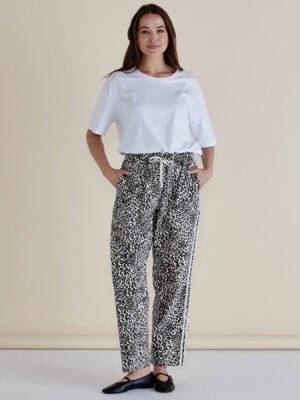 Quinn Cotton Jogger - Leopard Print