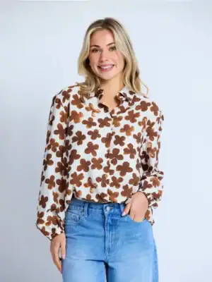 Charlotte Shirt - Cocoa Bloom