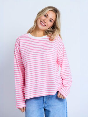 Drop Shoulder Tee - Electric Candy