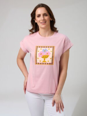 Cuff Tee Jardin Tile - Mauve