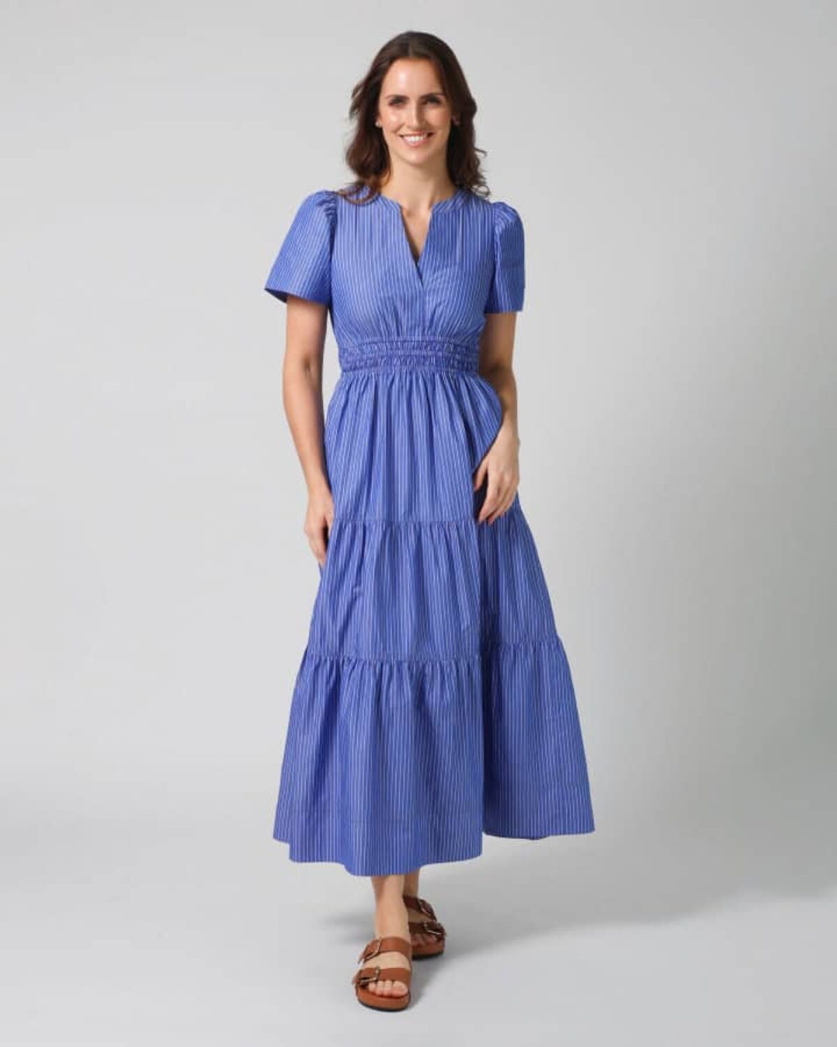 Vittoria Dress - Aegan Stripe | Expressions Boutique