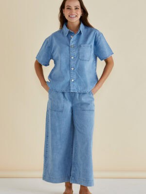 Saffra Relax Leg Jean - Medium Wash