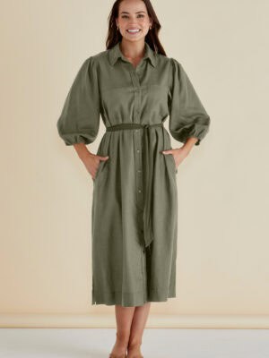 Angelina Dress - Olive
