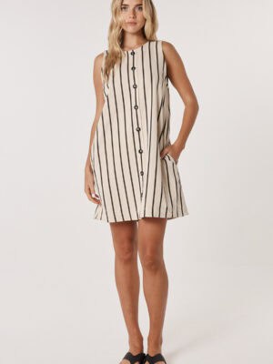 Luna Dress - Cream/Black