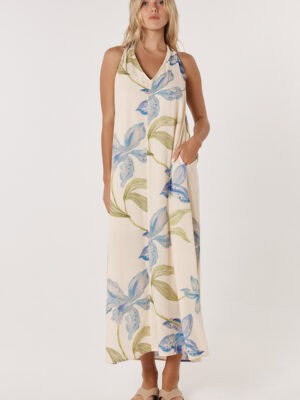 Anthea Maxi Dress - White Floral