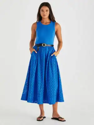 Pattie Dress - Bright Blue