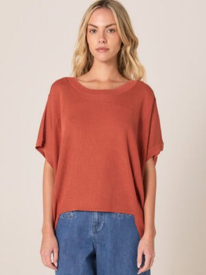 Esther Knit Top - Cinnamon Brown