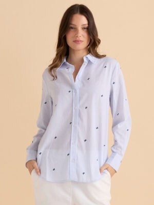 Reid Shirt - Blue Bow Stripe