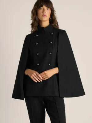 Ellis Military Cape - Black