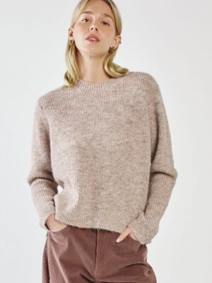 Marli Boxy Rib Knit - Fawn Brown