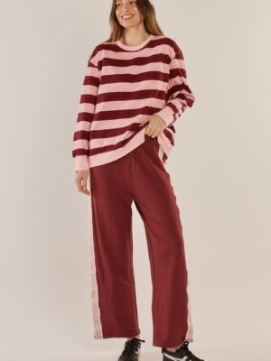 Stazie Sweatshirt - Pink/Red Stripe