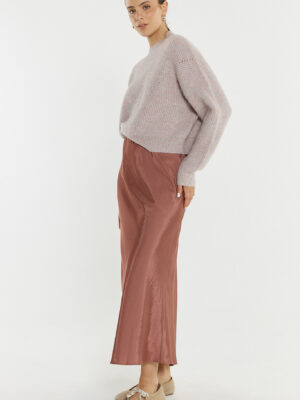 Nell Bias Skirt - Rosewood Pink