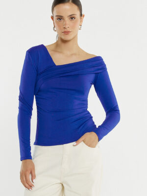 Tess Asymmetric Top - Cobalt Blue