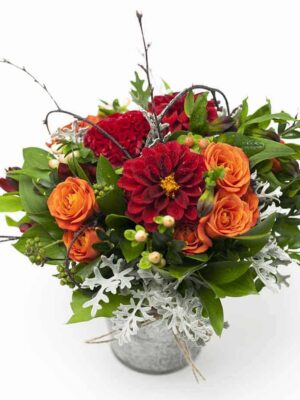 Flowers in Garden Zinc Tin Pail