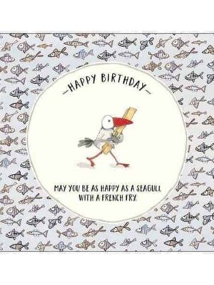Twigseed | Greeting Cards | Happy Birthday - French Fry (Grey)