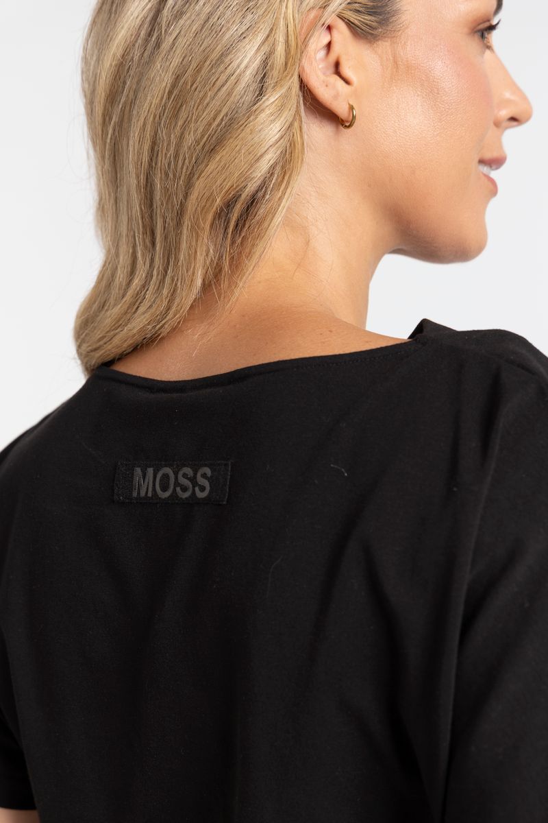 Mossy Rouched Tee - black - Image 2