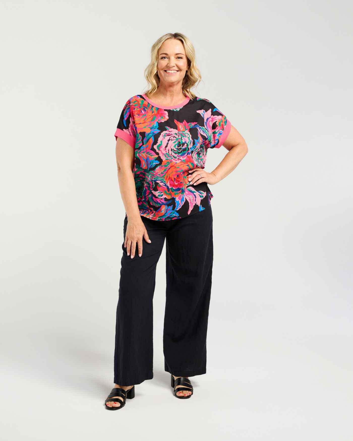 Olivia Top - Abstract Garden - Image 1