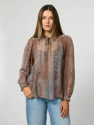 Dixie Blouse - Spring Leopard