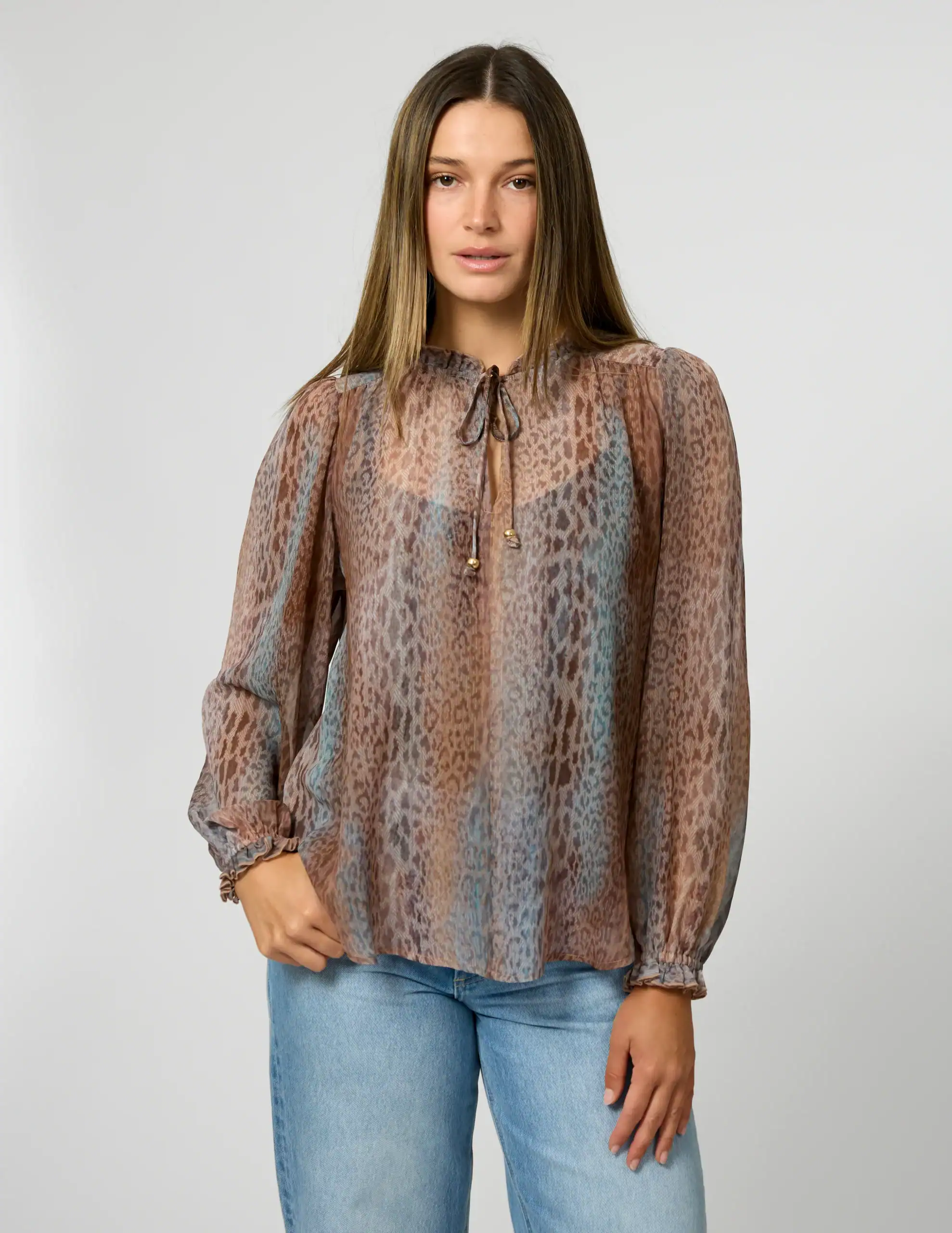 Dixie Blouse - Spring Leopard - Image 1