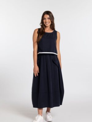 Collet Top - Navy